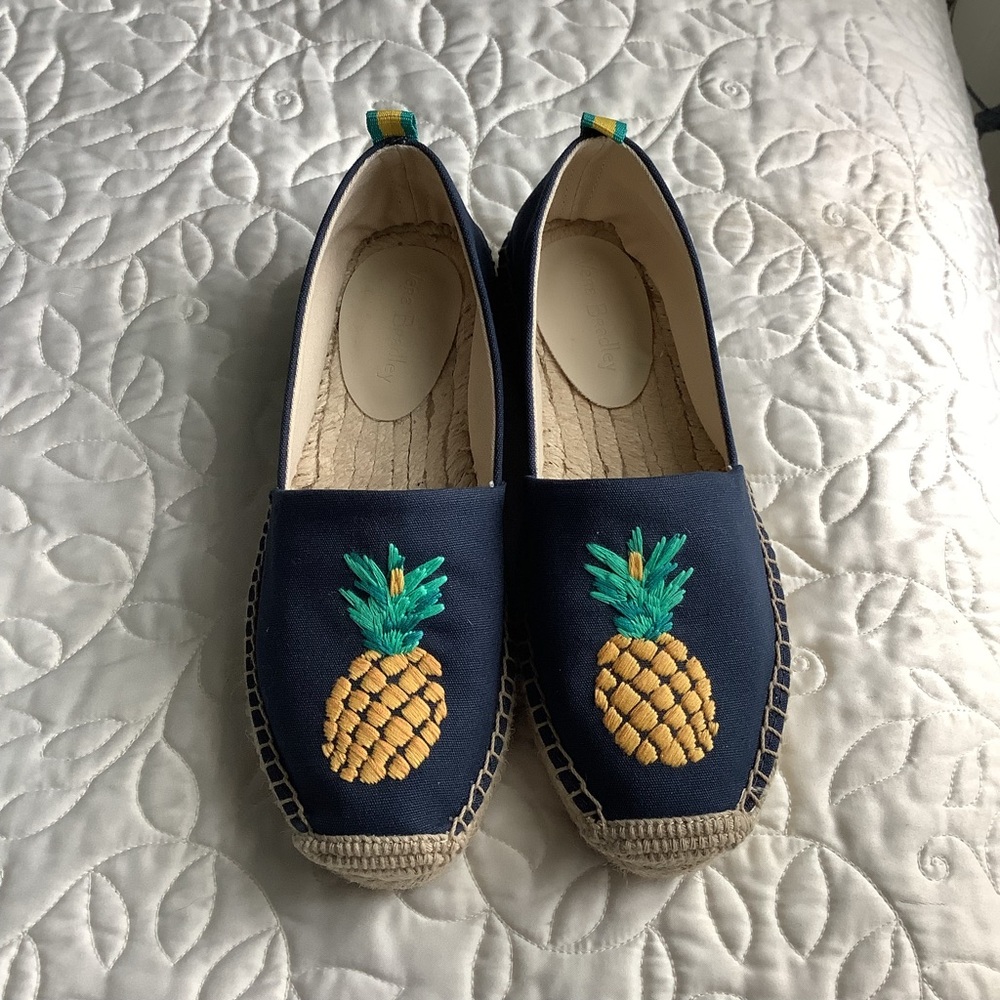 - Vera Bradley Blue and Yellow Pineapple Espadrilles